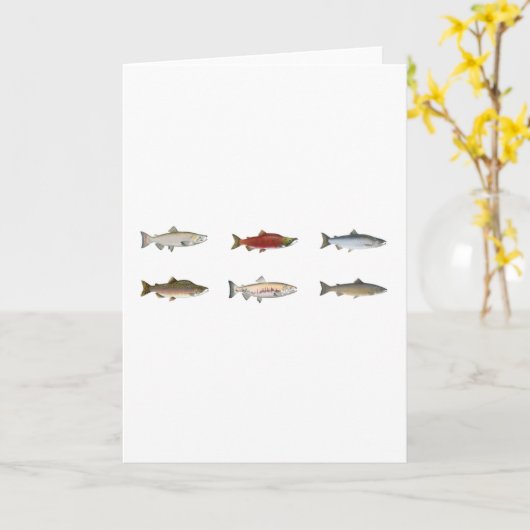 Wilde zalm kaart (Gele Bloem)