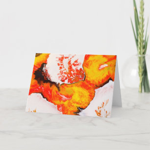 Wilde zilver en Oranje alcoholinkt Kaart