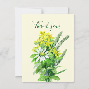 Wilde zomerbloemen dank je kaart