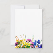 Wilde zomerbloemen Happy Birthday kaart (Achterkant)