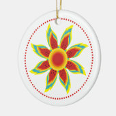 Wilde zonnebloem op maat gemaakt ornament (Links)