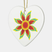 Wilde zonnebloem op maat gemaakt ornament (Links)