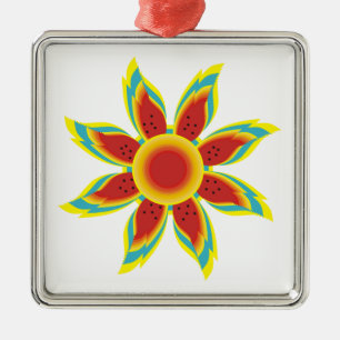 Wilde zonnebloem op maat gemaakt ornament