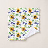 Wilde zonnebloemen bad handdoek (Wasdoekje)