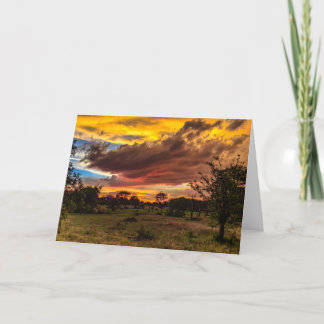 Wilde zonsondergang, Zuid-Afrika Feestdagen Kaart