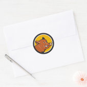 Wilde Zwijn Kop Ronde Sticker