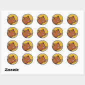 Wilde Zwijn Kop Ronde Sticker (Vel)