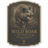 Wilde Zwijn Sticker (Voorkant)