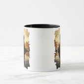 Wilde zwijnen in de herfst Lake Reflectie Mok (Midden)