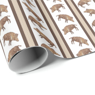 Wilde Zwijnstreep Cadeaupapier