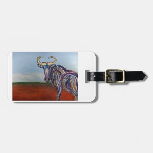 Wildebeest Bagagelabel (Voorkant horizontaal)