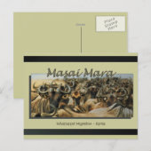 Wildebeest/gnu-migratie, safari-briefkaarten briefkaart (Voorkant / Achterkant)