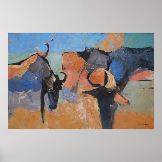 Wildebeest - Kunstdruk Poster (Voorkant)