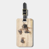 Wildebeest natuurfotografie Afrika Safari Bagagelabel (Voorkant verticaal)