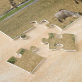 Wildebeesten, zebra's en Giraffes Legpuzzel (Zijkant)