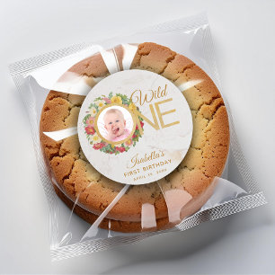 Wildebloem Foto Rozenkrans Eerste Verjaardag Ronde Sticker