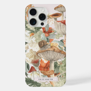 Wildebloem Paddenstoel Boho Herfstbos Monogram iPhone 15 Pro Max Hoesje