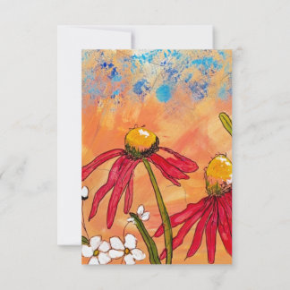 Wildebloemen ochtend bedankkaart
