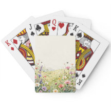 Wildebloemenhoning Speelkaarten – Weide Design