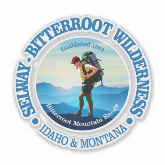 Wilderheid met selway-Bitterroot (C) Sticker (Voorkant)