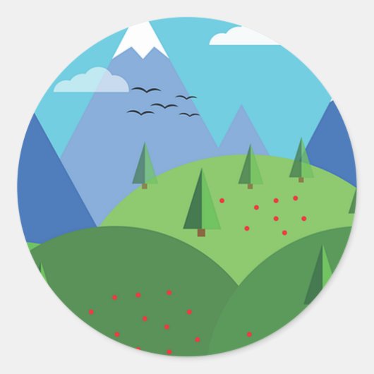 Wilderheid Ronde Sticker (Voorkant)