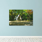 Wilderness A-Lijst Camping op de camping Canvas Afdruk (Insitu (Houten vloer))