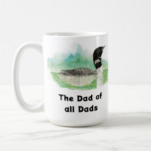 Wilderness Art Common Loon Bird vader van alle vad Koffiemok
