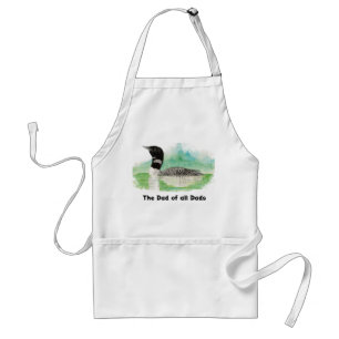 Wilderness Art Common Loon Bird vader van alle vad Standaard Schort