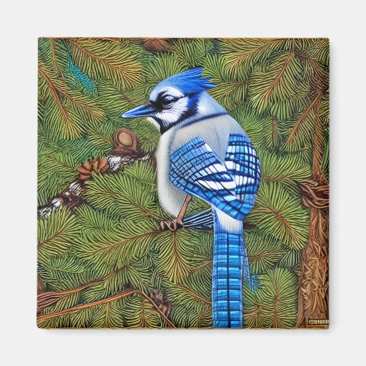 Wilderness Blue Jay Magneet (Voorkant)