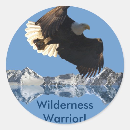 WILDERNESS EAGLE COLLECTIE RONDE STICKER (Voorkant)
