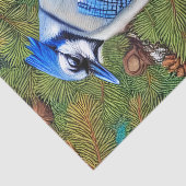 Wilderness Evergreen Blue Jay Tissuepapier (Detail)