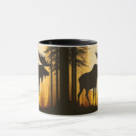 Wilderness Forest Bull Moose Rustiek Mok (Midden)