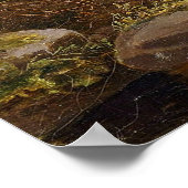 Wilderness Hikers Mountain Stream Waterfall Poster (Coin)