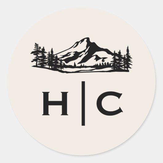  Wilderness Monogram Wedding Envelope zegels (Voorkant)