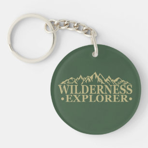 Wilderness ontdekkingsreiziger outdoor wandelaars sleutelhanger