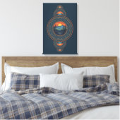 Wilderness Ornamental Mandala Canvas (Insitu (Slaapkamer))