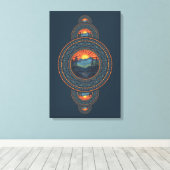  Wilderness Ornamental Mandala Canvas Afdruk (Insitu (Houten vloer))