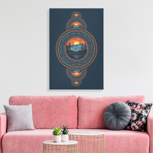  Wilderness Ornamental Mandala Canvas Afdruk (Insitu (Woonkamer))