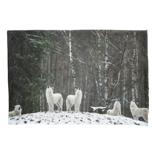 Wilderness Polar Wolf Kussensloop (Voorkant)