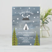 Wilderness Stars Neutral Baby shower Invitation Kaart (Staand voorkant)