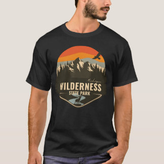 Wilderness State Park Michigan MI Retro Camping gi T-shirt