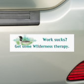 Wilderness Therapy Fun Work Quote Waterverf Loon Bumpersticker (Op auto)