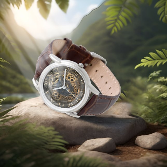 Wilderness Wall Kunst die wolf met 3D-gezicht deco Horloge (Creator heeft geüpload)