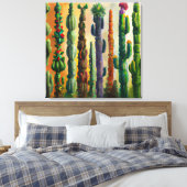 Wilderness Wandkunst Cactus Canvas Afdruk (Insitu (Slaapkamer))