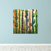 Wilderness Wandkunst Cactus Canvas Afdruk (Insitu (Houten vloer))