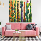 Wilderness Wandkunst Cactus Canvas Afdruk (Insitu (Woonkamer))