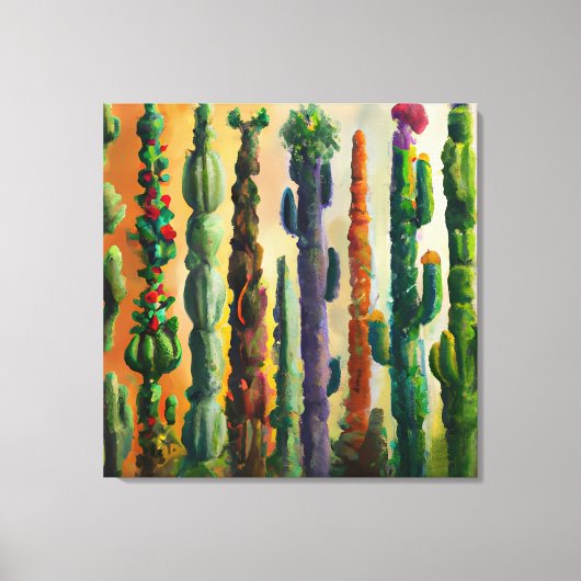 Wilderness Wandkunst Cactus Canvas Afdruk (Voorkant)