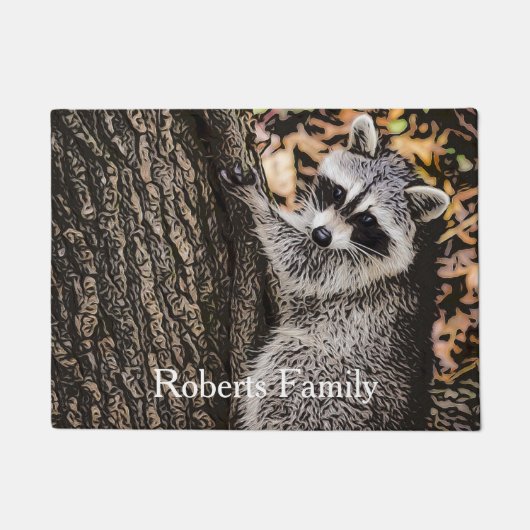 Wilderness Wild Raccoon Deurmat (Voorkant)
