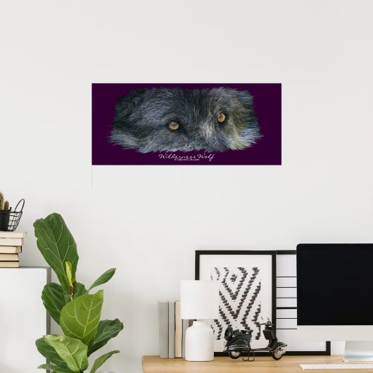 Wilderness Wolf Eyes Art Poster (Thuiskantoor)