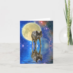 WILDERNESS WOLF Poem sur une carte de voeux
